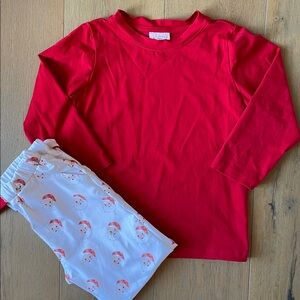The Smocking Place Santa lounge set/ pajama set